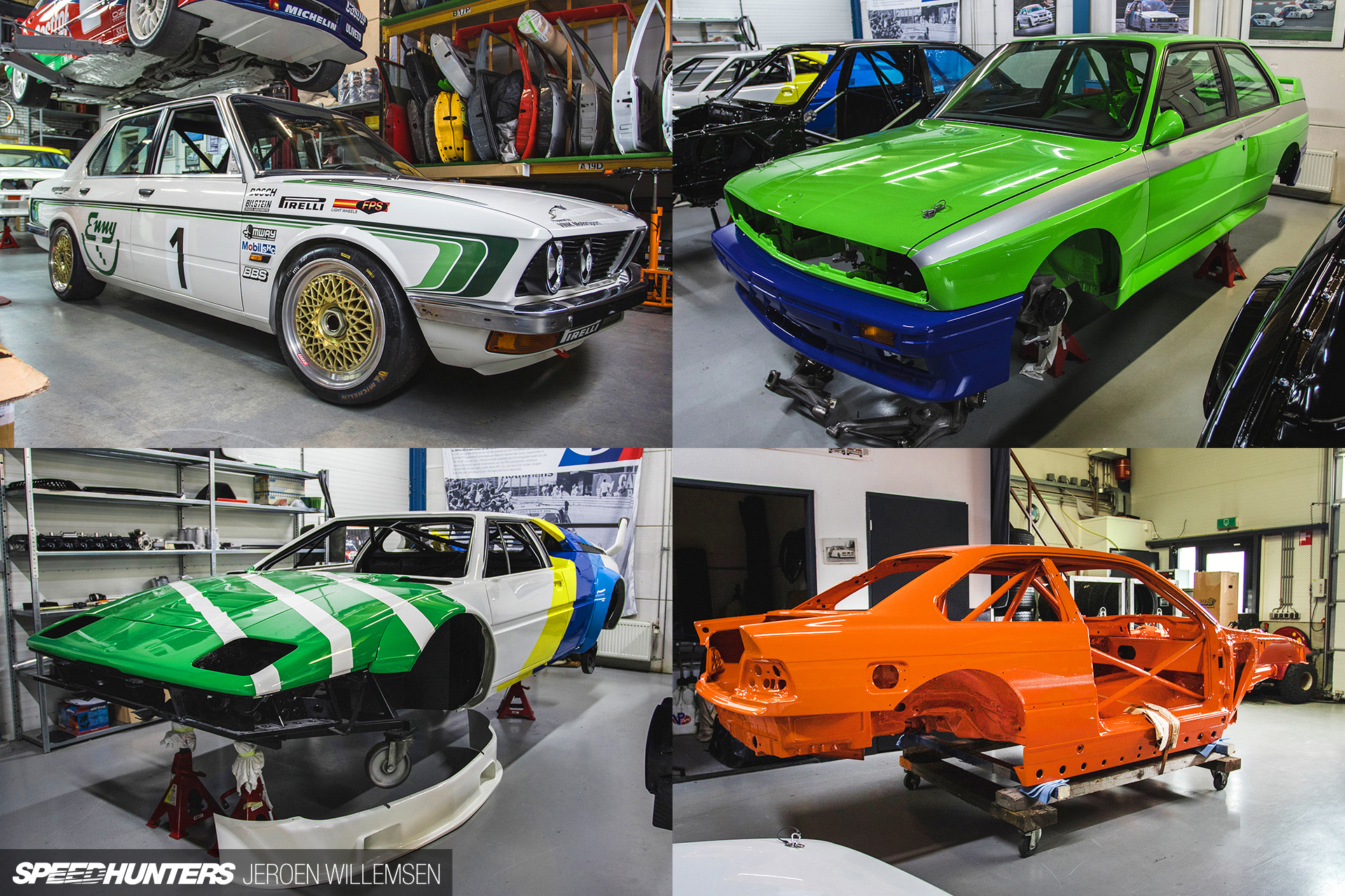 Keturi stulbinantys „Vink Motorsport“ BMW lenktyninių automobilių restauracijos