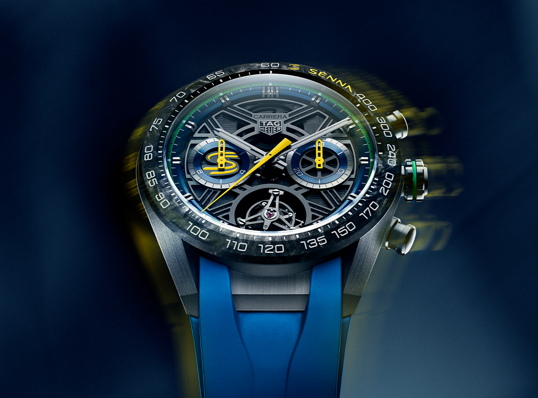 TAG Heuer debiutuoja riboto leidimo Carrera Chronograph Tourbillon x Senna