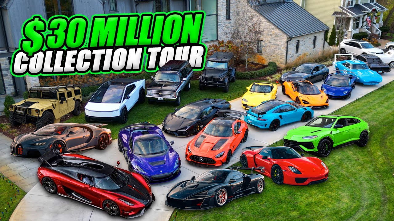 Stebėkite Hamiltono kolekciją, kuri apžiūri savo 30 mln. USD superautomobilių