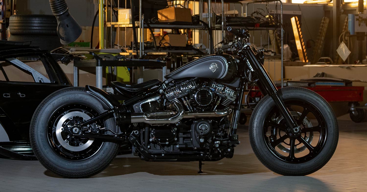 Šis dosnus „Harley-Davidson Street“ bobas yra didžiausias grubus amatas