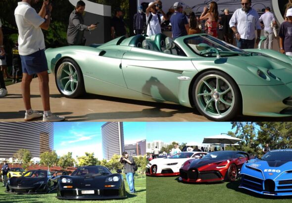 Hiperautomobiliai, pasauliniai debiutai ir aukštas svetingumas Las Vegaso „Premier“ automobilių